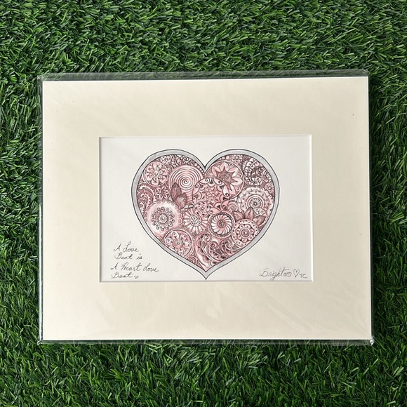 Brighton Tom Clancy Victorian Valentine Matted Print NWOT (RARE)
